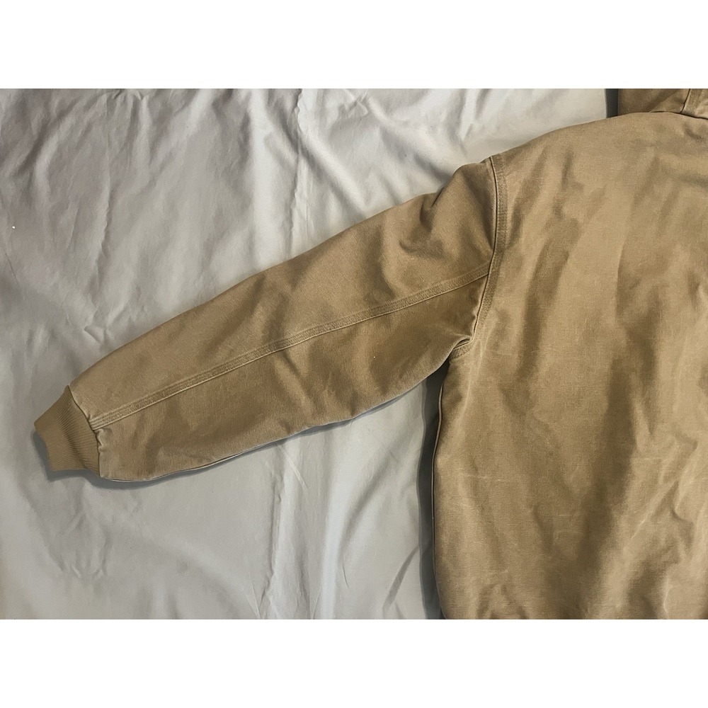 Carhartt Jacket Henkles & McCoy J25 CML Hooded Coat Tan Work Wear Distressed L - Picture 15 of 16